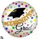 Ballagási fólia lufi Congrats Grad felirattal 