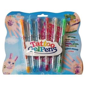 Csillám tetováló toll készlet hat színnel