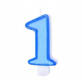 1-es kék számgyertya 