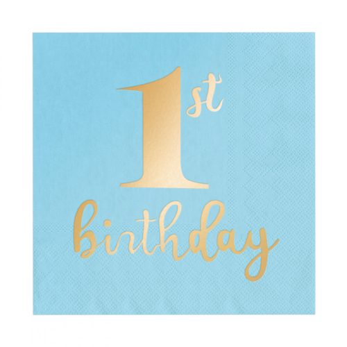 1st birthday kék szalvéta 