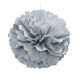 Ezüst pompom gömb dekoráció 35 cm