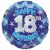 18-as kék fólia lufi 45 cm