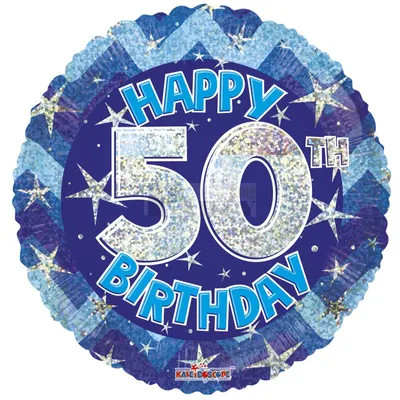 50-es kék fólia lufi 45 cm