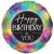 Happy Birthday ombre színes fólia lufi 45 cm