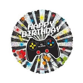 Happy Birthday kontroller fólia lufi 45 cm