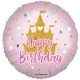 Happy Birthday kastély fólia lufi 45 cm