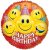 Happy Birthday smiley fólia lufi 91 cm