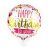 Happy Birthday fólia lufi rózsaszín és arany felirattal 45 cm