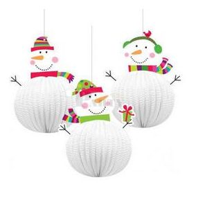 Hóember méhsejt dekoráció