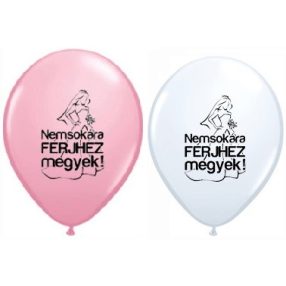   Nemsokára férjhez megyek! fehér és rózsaszín latex gumi lufi csomag 30 cm 