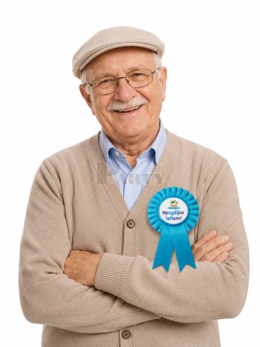 Nyugdíjas kitűző kék