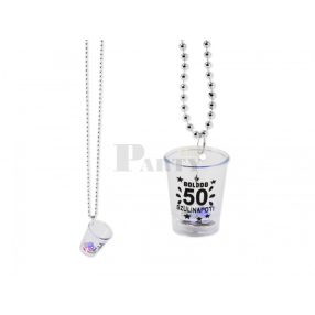 Nyakba akasztós felespohár világító 50. szülinapra