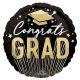Congrat Grad arany fekete fólia lufi 45 cm