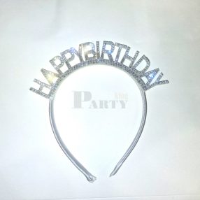 Fejpánt Happy Birthday Strasszos