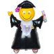 Fólia léggömb - Ballagós smiley vagy diplomás figura 85cm 