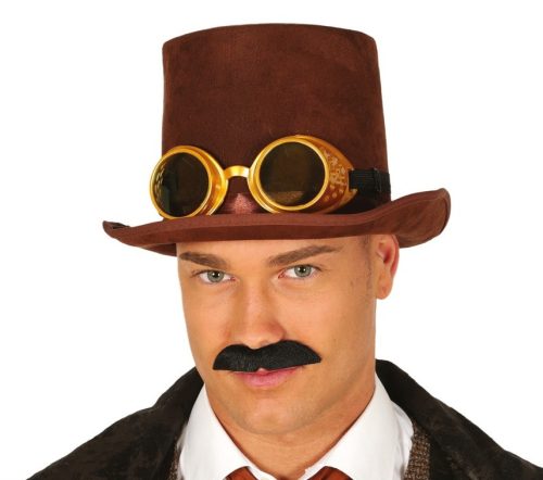 Steampunk kalap szemüveggel