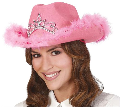 Pink tollas tiarás cowboy kalap