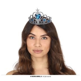 Jégvarázs- kék köves tiara