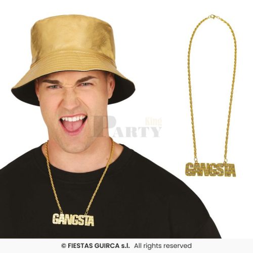 Gangsta arany köves nyaklánc