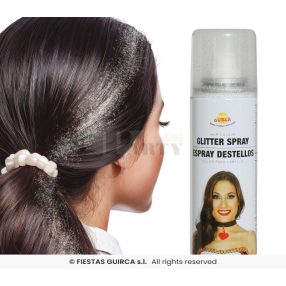 Ezüst csillámos hajspray