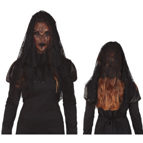 Fekete özvegy csipkefátyol 