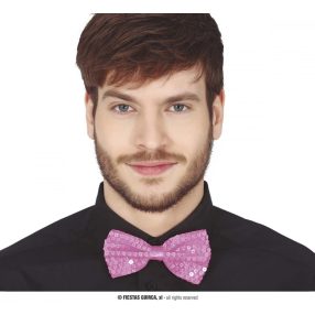 Pink flitteres csokornyakkendő 