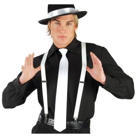 Fehér nadrágtartó - hózentróger