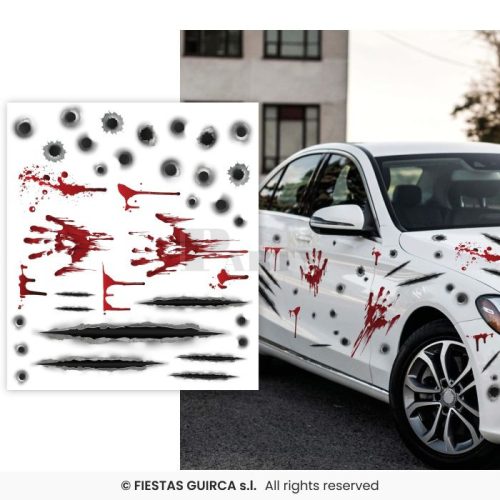 Halloween matrica autóra 30x40cm 