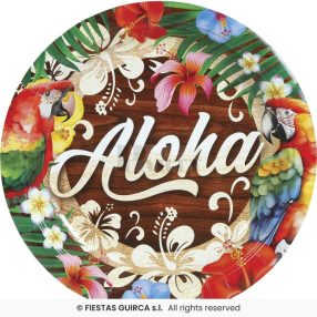ALOHA party tányér 6 db 23 cm