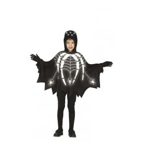 Sötétben világító pók köpeny 7-9 év