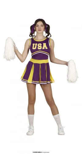 Lila pompomlány jelmez 14-16 éves 