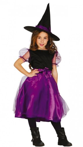 Lila boszorkány jelmez 7-9 éves