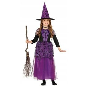Lila boszorkány jelmez 7-9 éves