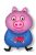 Peppa malac kisautóval fólia lufi 61 cm