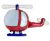 Helikopter fólia lufi 24 inch-es