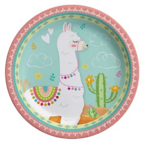 Láma papírtányér 23 cm