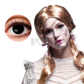 Porcelán Baba fekete kontaktlencse 1 hetes