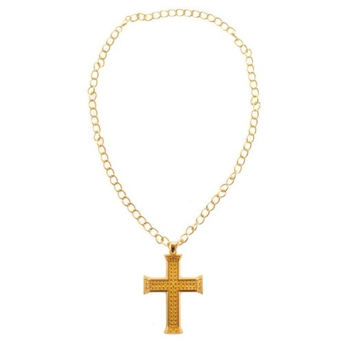 Kereszt nyaklánc Arany 8cm 