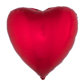 Óriás piros szív fólia lufi 75 cm