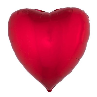 Óriás piros szív fólia lufi 75 cm