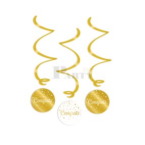 Congrats Spirál dekor 3db gold