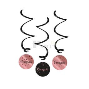 Congrats Spirál dekor 3db rosegold 