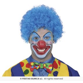 Világoskék afro paróka 